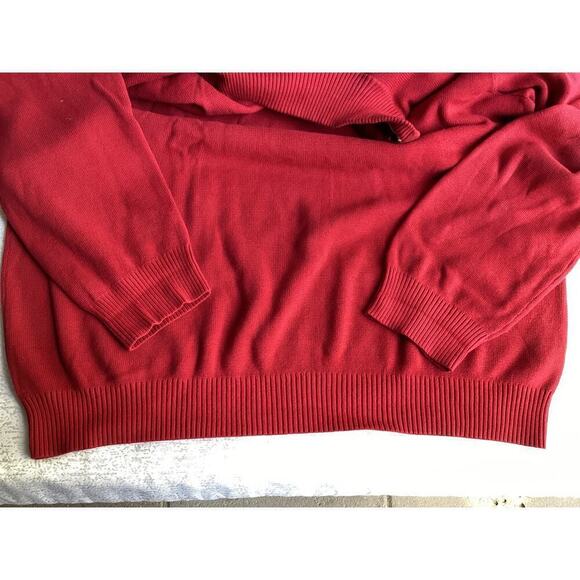 Tommy hilfinger men’s long sleeve quarter zip sweatshirt classic red size XXL - Picture 3 of 4